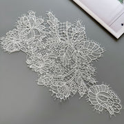 Headgear children's clothing decorative fish silk thread leaf hollow three-dimensional lace lace, wedding gift fabric R109