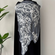 High-End Beaded Gold Sequin Embroidered Lace Floral Appliqué Fabric - DIY Wedding Dress, Evening Gown & Cheongsam (ZH498)