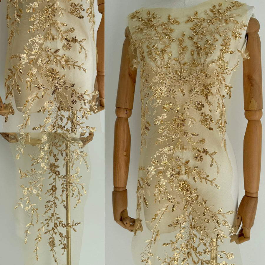 Embroidered Fabric – DIY Bags, Stage Costumes, Wedding Dresses & Backdrop Decorations (ZH468)