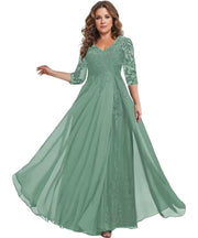 European station cross-border amazon dress chiffon patchwork lace cut out long dress bridesmaid evening dress women's evening dress