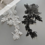R296 water-soluble fish silk thread lace embroidery bead sequin collar DIY wedding dress decoration accessories