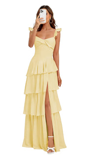 French bridesmaid dresses for women - summer beach vacation long dress, ethereal & slimming, sister dress, party gown, evening wear