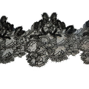 Boutique black beige sequined fish silk thread wedding dress lace fabric, hollowed out European and American dress lace accessories R98