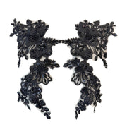ZH413 black European new mesh embroidery lace accessories, foreign trade wedding veil DIY accessories lace