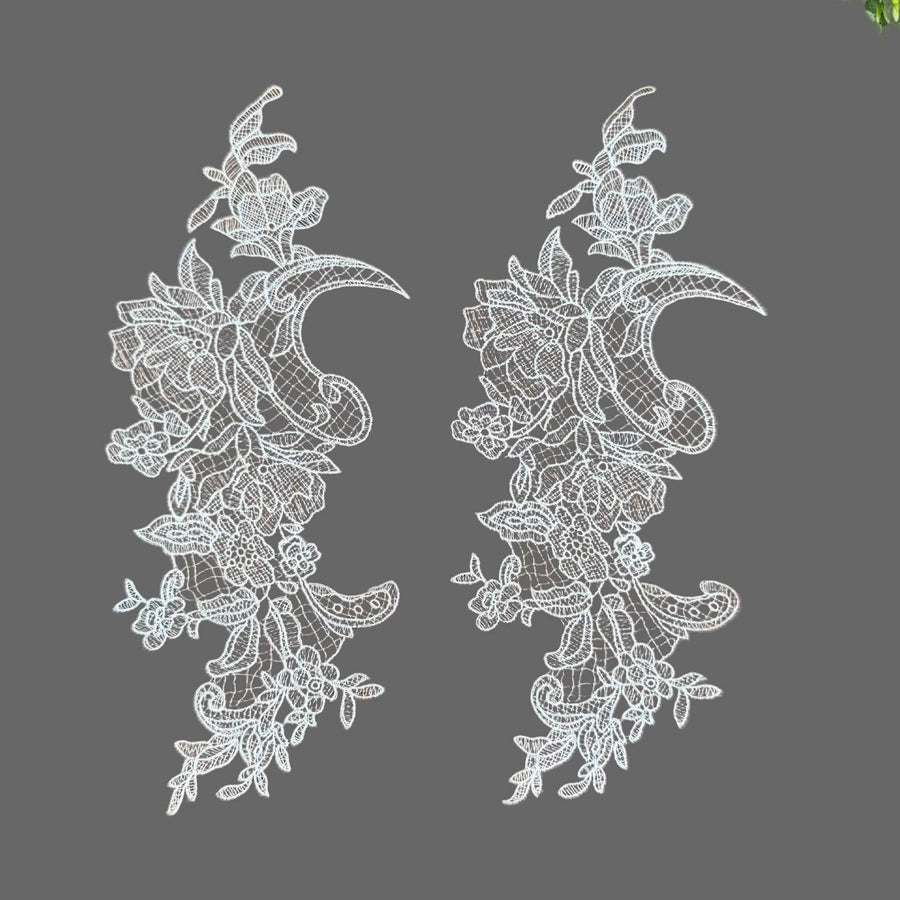 Handmade lace fish silk collar flower sticker for wedding dress decoration