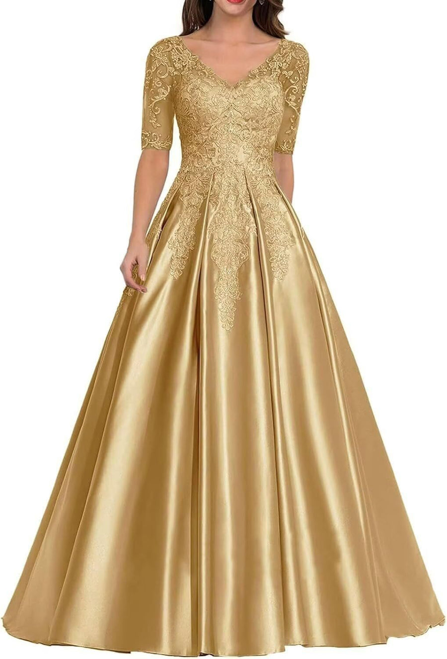 European and american style plus size evening gown - women's satin floor-length dress - perfect for weddings, bridesmaids, annual galas, and performances - flattering and figure-forgiving