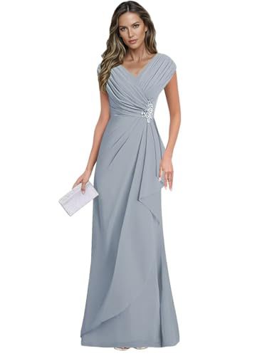 Cross-border plus sizenew arrival evening dress elegancev neck chiffon silm large swing long banquet dress long skirt female bridesmaid