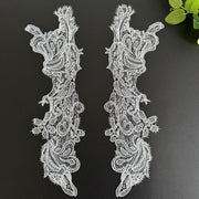 Neckline Fish Silk Hollow Veil Lace Light Patch - DIY Handmade Wedding Dress Accessory (R269)