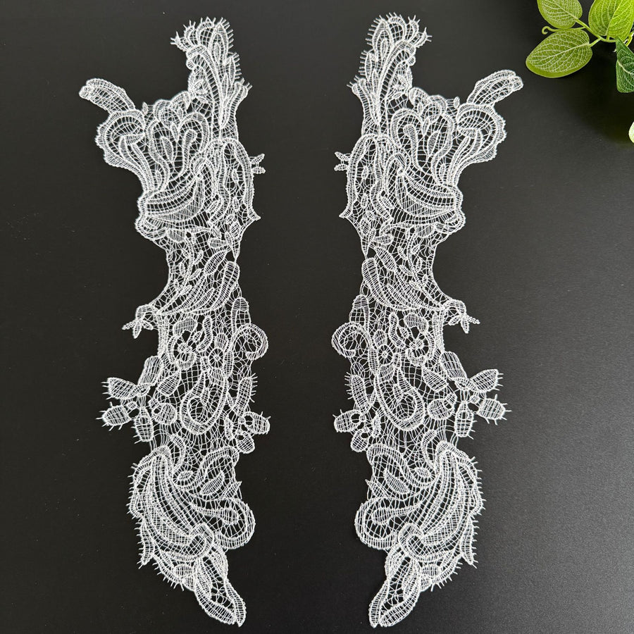 Neckline Fish Silk Hollow Veil Lace Light Patch - DIY Handmade Wedding Dress Accessory (R269)