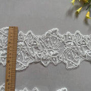 Mesh Bone Milk Silk 12CM Lace Trim - High-End Clothing, Skirt & Children's Clothing Accessory (R214)