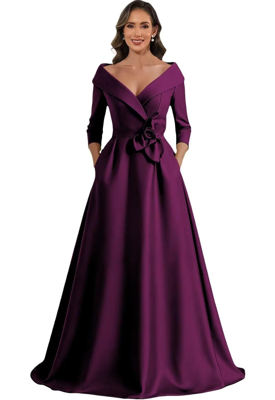 European and american style plus size evening gown - floor length dress for weddings, mother of the bride, annual meetings, and performances - flattering and figure-forgiving for curvy women