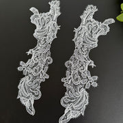 Neckline Fish Silk Hollow Veil Lace Light Patch - DIY Handmade Wedding Dress Accessory (R269)