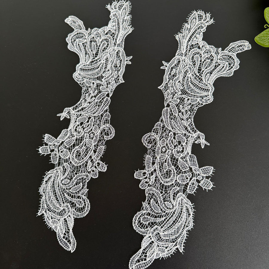 Neckline Fish Silk Hollow Veil Lace Light Patch - DIY Handmade Wedding Dress Accessory (R269)