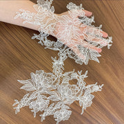 Fish Silk Thread Light & Thin Lace Embroidery Pair - DIY Hollow Clothing Handmade Decal (R4)