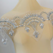 Heavy Handmade Beaded Clothing Decoration Apparel Trims - DIY Fashion & Formal Wear Embellishment (ZH464)