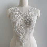 Beaded collar & corsage cheongsam wedding dress - fashion performance costume, guangdong dance appliqué zh202