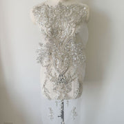 Extra-Long Beaded Sequin Lace Appliqué – DIY Wedding Dresses, Bridal Veils & Clothing Embellishment (ZH332)