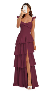 French bridesmaid dresses for women - summer beach vacation long dress, ethereal & slimming, sister dress, party gown, evening wear