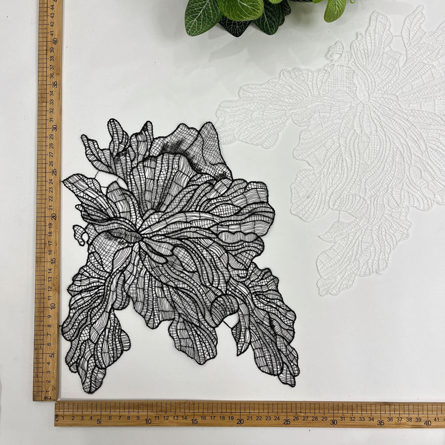 Fish thread, maple leaf hollow lace, flower floral cloth patch, headgear, wedding accessories, wedding handmade DIY