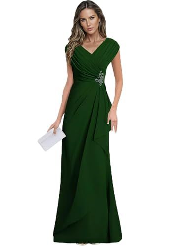Cross-border plus sizenew arrival evening dress elegancev neck chiffon silm large swing long banquet dress long skirt female bridesmaid