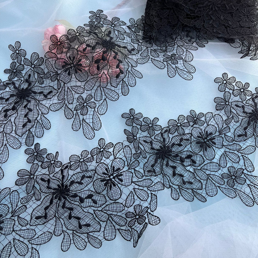 Milk silk hollow veil wedding dress lace, handmade DIY accessories dress accessories R33