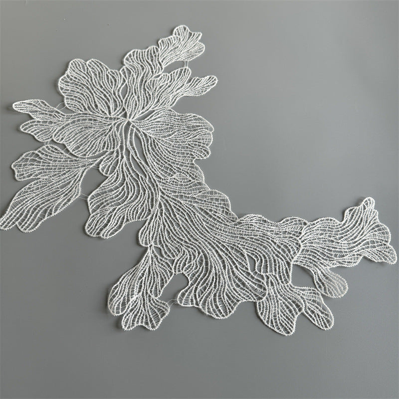 White Fish Thread Lace Collar Accessory - DIY Handmade Wedding Dress Clothing Trim (R163)