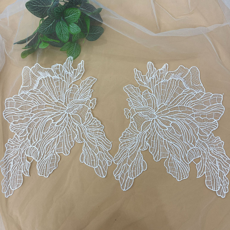Fish thread, maple leaf hollow lace, flower floral cloth patch, headgear, wedding accessories, wedding handmade DIY