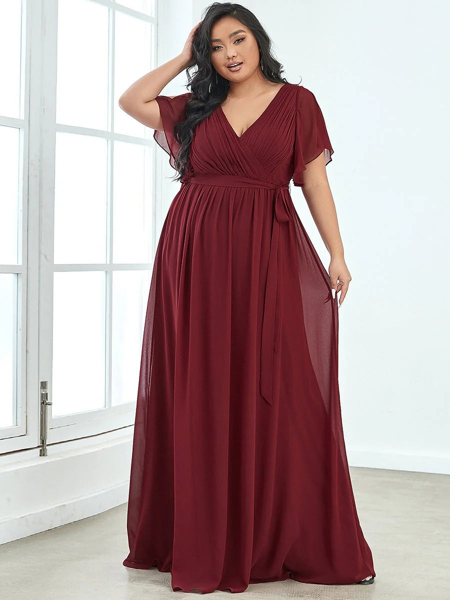 Cross-border amazon hot-selling bridesmaid dresses, elegant evening gowns, perfect for year-end parties and performances, plus size friendly
