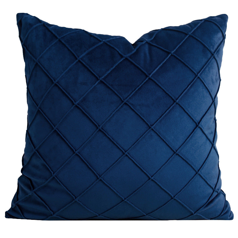 Velvet Cushion Cover - Subtle Geometry for Elegant Living Spaces