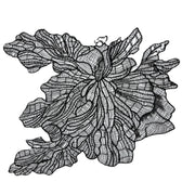 Fish thread, maple leaf hollow lace, flower floral cloth patch, headgear, wedding accessories, wedding handmade DIY