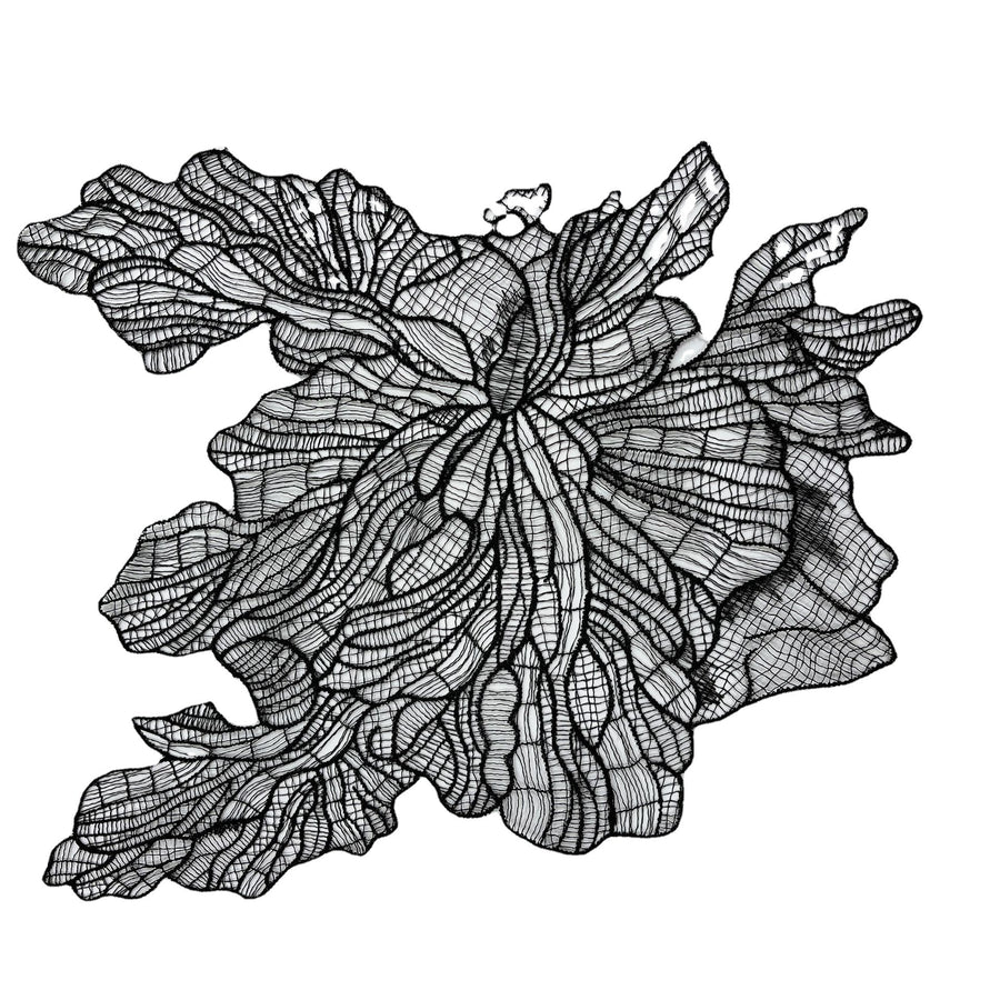 Fish thread, maple leaf hollow lace, flower floral cloth patch, headgear, wedding accessories, wedding handmade DIY