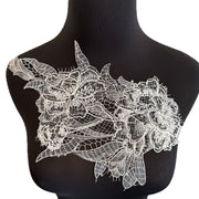 Computer Embroidered Lace Corsage - Fresh Collar Glass Yarn Flower Piece Accessory (R221)