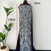 High-End Beaded Lace Fabric Trim with Pearl Embellishments - White Embroidered Floral DIY Wedding Dress & Apparel (ZH478)