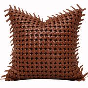 Grey Genuine Leather Cushion Set - Modern Luxury for Refined Interiors