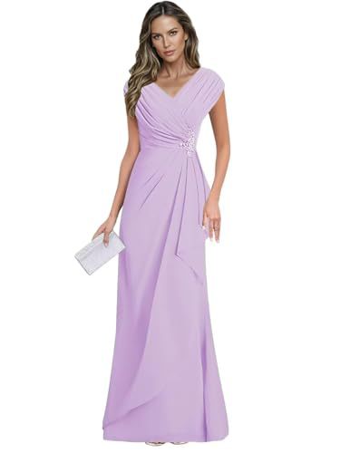 Cross-border plus sizenew arrival evening dress elegancev neck chiffon silm large swing long banquet dress long skirt female bridesmaid