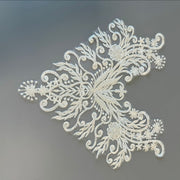 Lace Sequin Millet Bead Neckline Corsage - DIY Wedding Dress & Headscarf Accessory (ZH248)