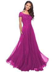 European and american style plus size evening gown women's lace chiffon floor-length dress wedding bridesmaid annual meeting performance outfit for curvy moms