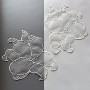 White Embroidered Gauze Sticker - DIY Wedding Dress & Clothing Handmade Designer Accessory (R129)