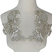Heavy Industry Multi-Color Diamond Lace Applique - Luxury Patch for Dress, Hat & Headscarf DIY