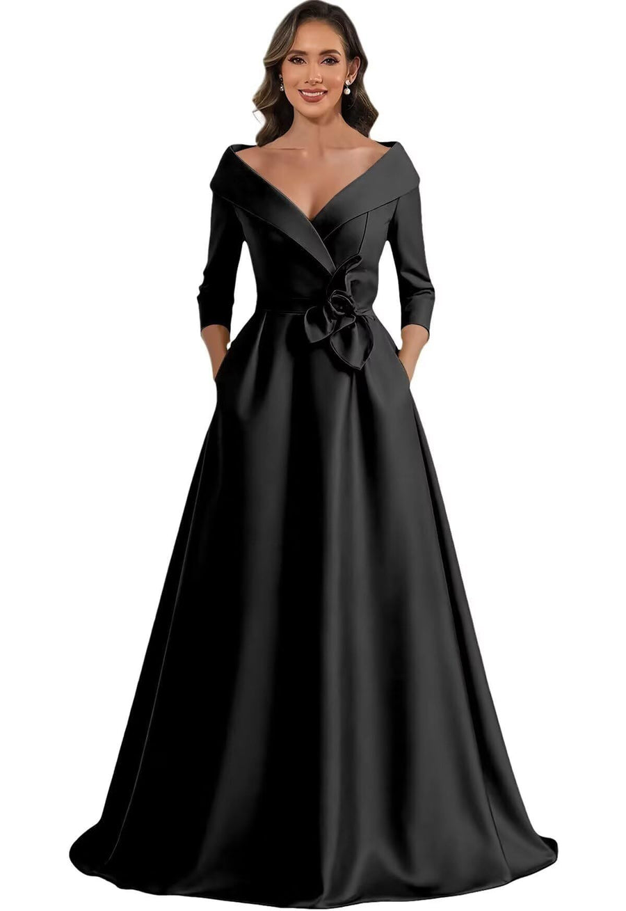 European and american style plus size evening gown - floor length dress for weddings, mother of the bride, annual meetings, and performances - flattering and figure-forgiving for curvy women