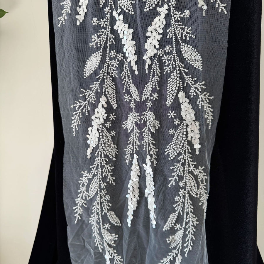 Zh480 fabric beading embroider organza lace computer beading clothing cheongsam curtain decorative accessories