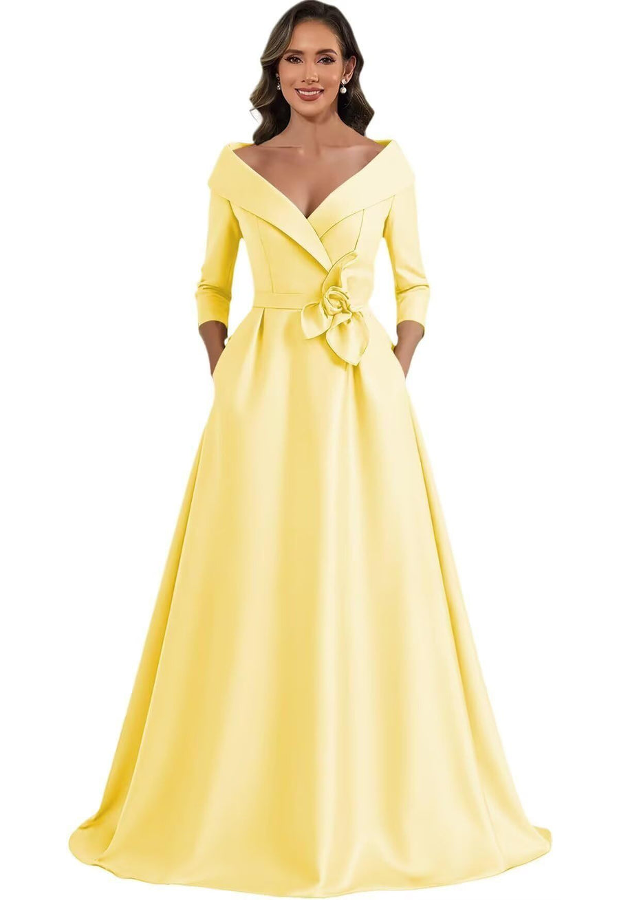 European and american style plus size evening gown - floor length dress for weddings, mother of the bride, annual meetings, and performances - flattering and figure-forgiving for curvy women