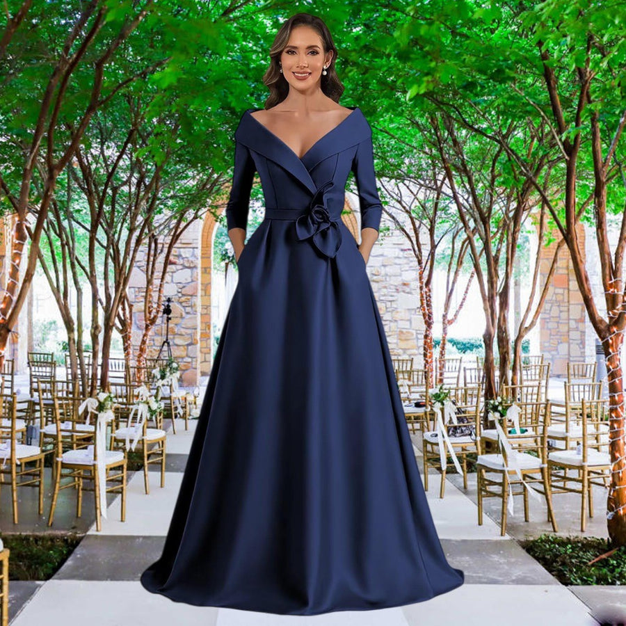 European and american style plus size evening gown - floor length dress for weddings, mother of the bride, annual meetings, and performances - flattering and figure-forgiving for curvy women