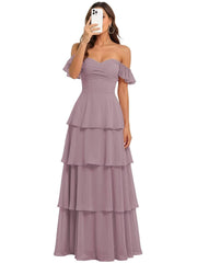 Fairy new arrival mori style bridesmaid dress women's long fairy elegant chiffon cake skirt one shoulder backless strap evening dress