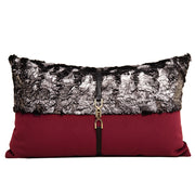 Black & Gold Cut Velvet Cushion Cover - Modern Luxury Style