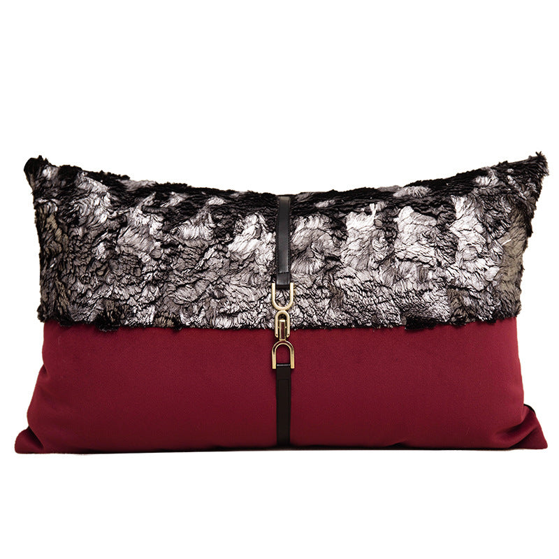 Black & Gold Cut Velvet Cushion Cover - Modern Luxury Style