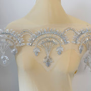 Heavy Handmade Beaded Clothing Decoration Apparel Trims - DIY Fashion & Formal Wear Embellishment (ZH464)
