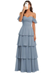 Fairy new arrival mori style bridesmaid dress women's long fairy elegant chiffon cake skirt one shoulder backless strap evening dress
