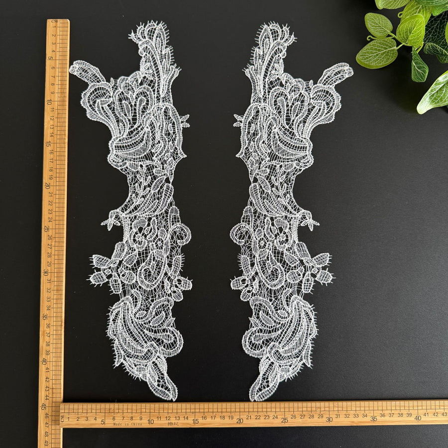 Neckline Fish Silk Hollow Veil Lace Light Patch - DIY Handmade Wedding Dress Accessory (R269)