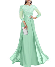 Cross-border lace patchwork long evening dress women's three-quarter sleeve banquet host bridesmaid dress new arrival elegant slimming evening gown